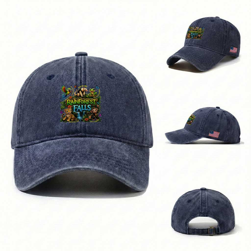 VBS 2026 Washed Cotton Baseball Cap Rainforest Falls Exploring The Nature of God VBS 2026