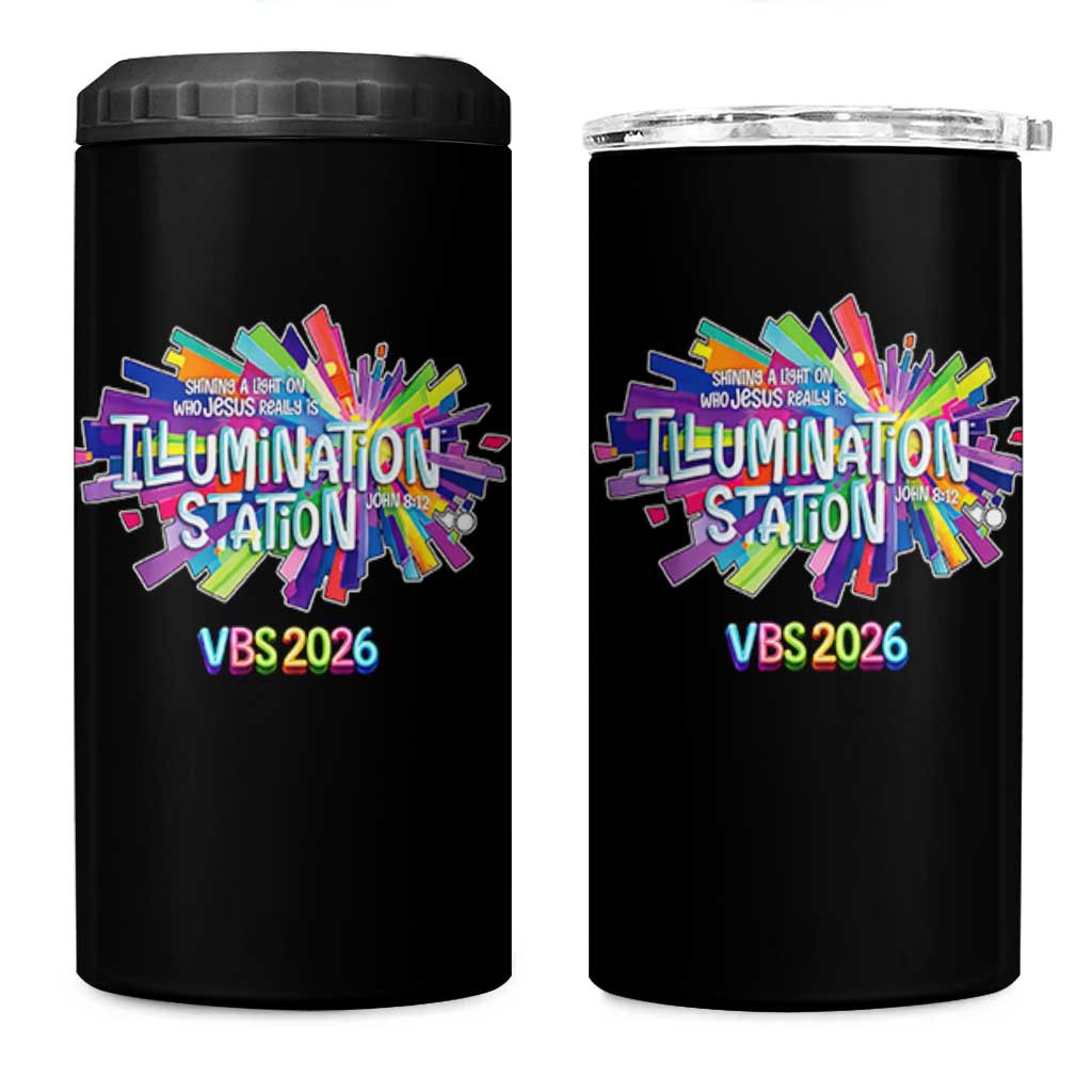 Illumination Station VBS 2026 Christian Lights 4 in 1 Can Cooler Tumbler Bible Jesus