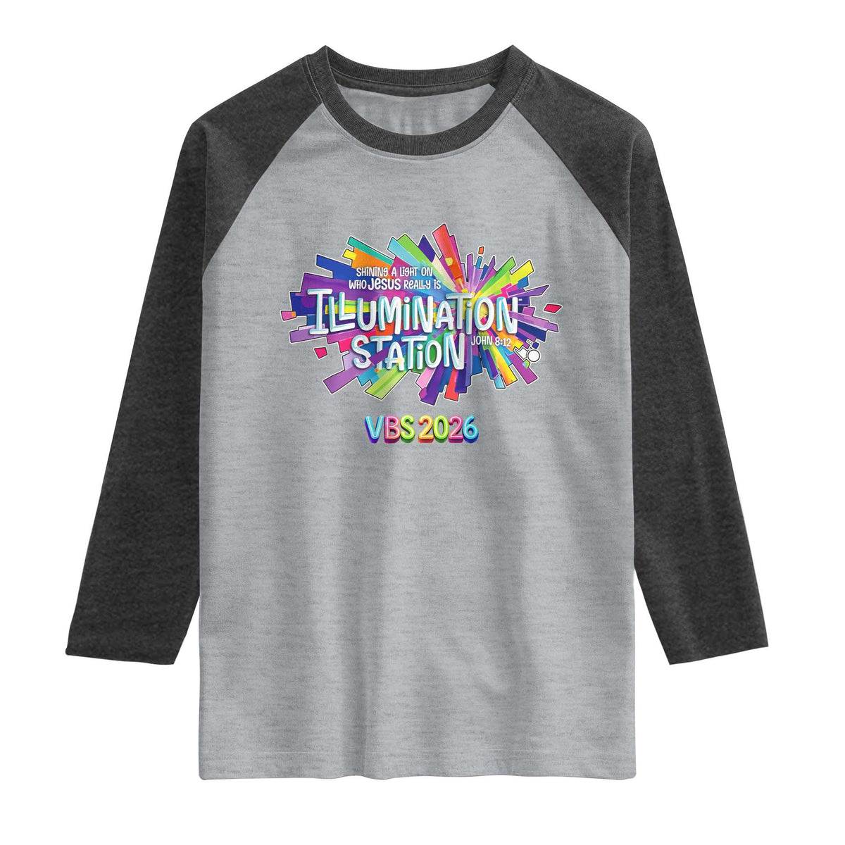 Illumination Station VBS 2026 Christian Lights Raglan Shirt Bible Jesus