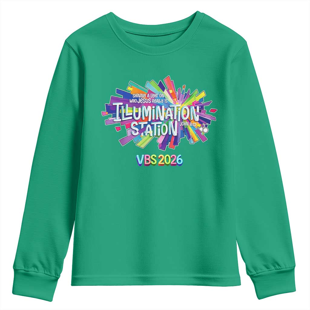 Illumination Station VBS 2026 Christian Lights Youth Sweatshirt Bible Jesus