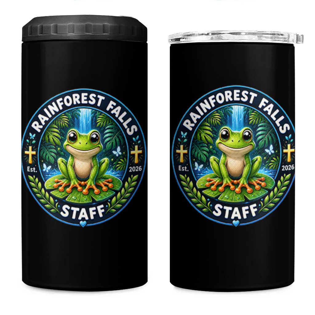 Rainforest Falls Staff 4 in 1 Can Cooler Tumbler VBS 2026 Director Teacher