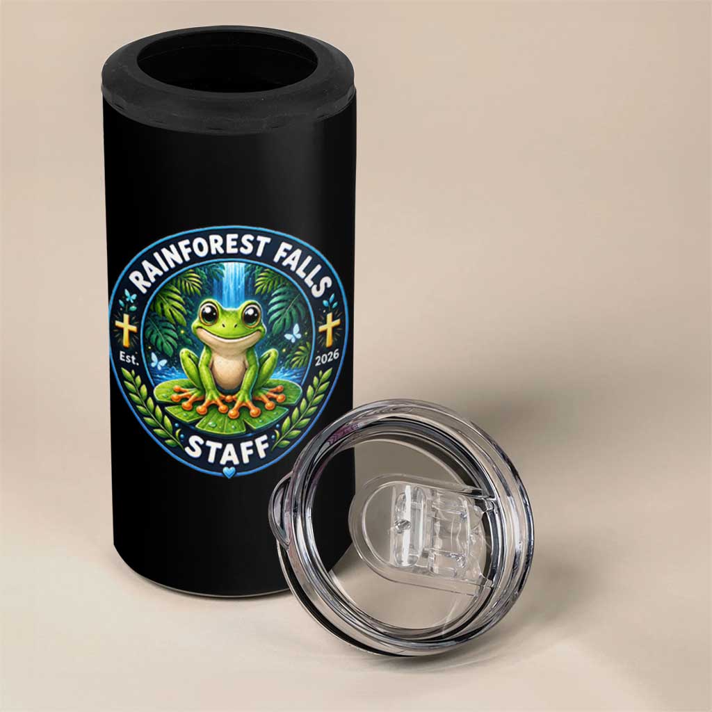 Rainforest Falls Staff 4 in 1 Can Cooler Tumbler VBS 2026 Director Teacher