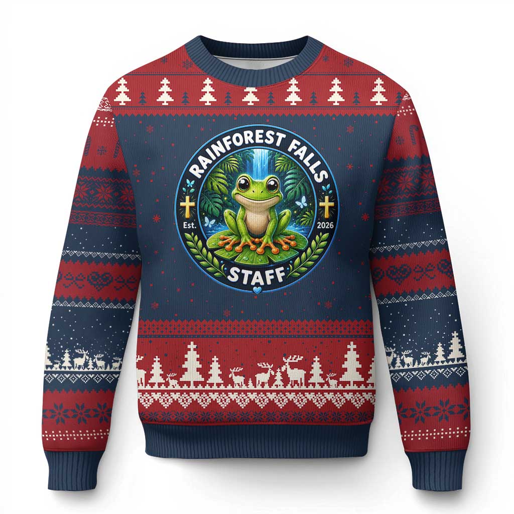 Rainforest Falls Staff Ugly Christmas Sweater VBS 2026 Director Teacher