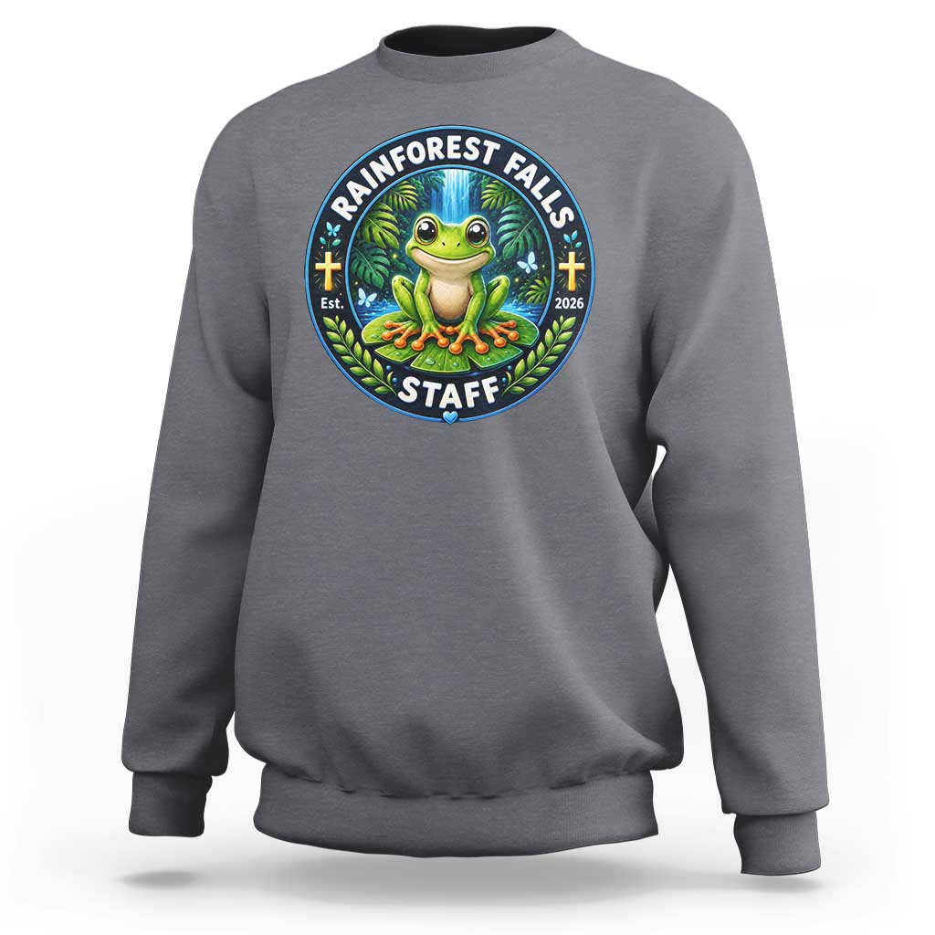 Rainforest Falls Staff Sweatshirt VBS 2026 Director Teacher