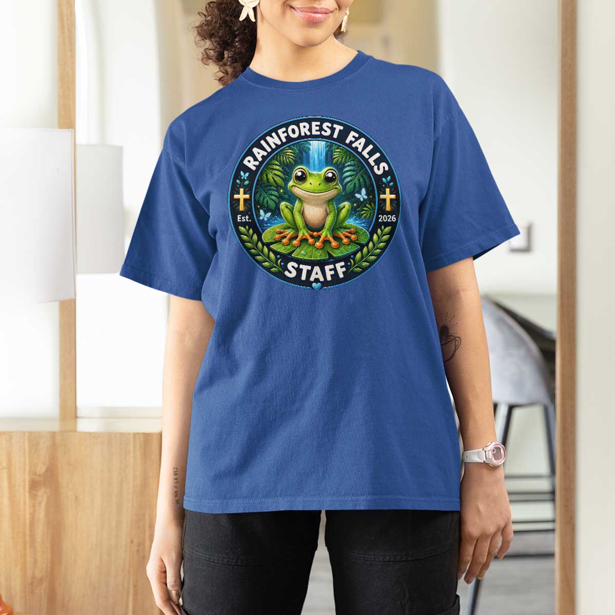 Rainforest Falls Staff T Shirt For Women VBS 2026 Director Teacher