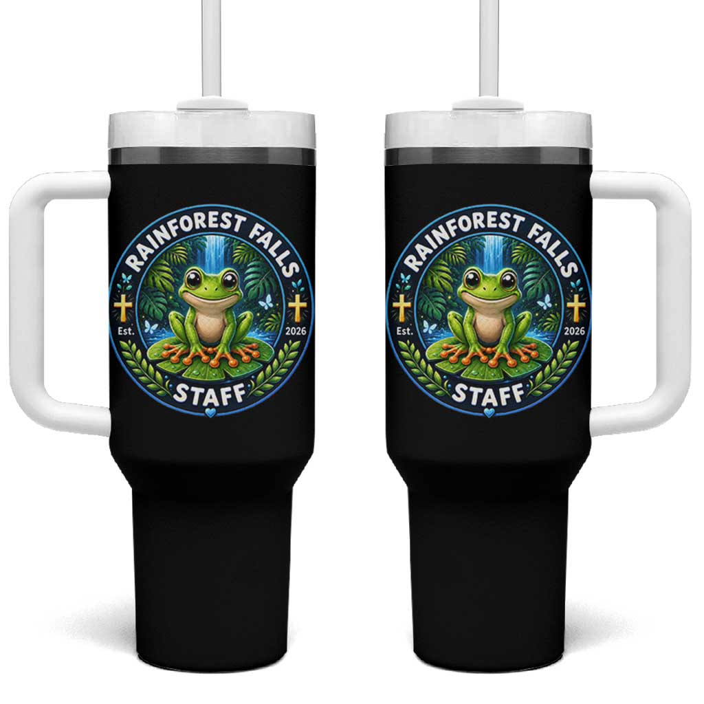 Rainforest Falls Staff Tumbler With Handle VBS 2026 Director Teacher