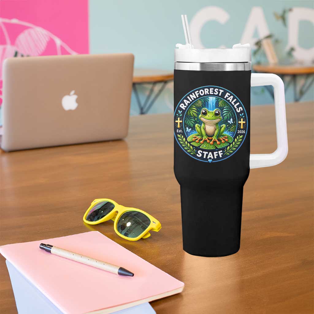 Rainforest Falls Staff Tumbler With Handle VBS 2026 Director Teacher