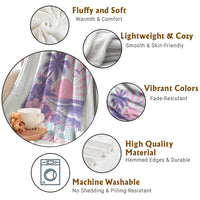 Beach Bum Throw Blanket Summer Vacation Beach Lover Surf Wave Vintage Tropical Sunset Aesthetic
