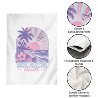 Beach Bum Garden Flag Summer Vacation Beach Lover Surf Wave Vintage Tropical Sunset Aesthetic