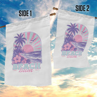 Beach Bum Garden Flag Summer Vacation Beach Lover Surf Wave Vintage Tropical Sunset Aesthetic
