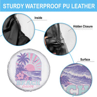 Beach Bum Spare Tire Cover Summer Vacation Beach Lover Surf Wave Vintage Tropical Sunset Aesthetic