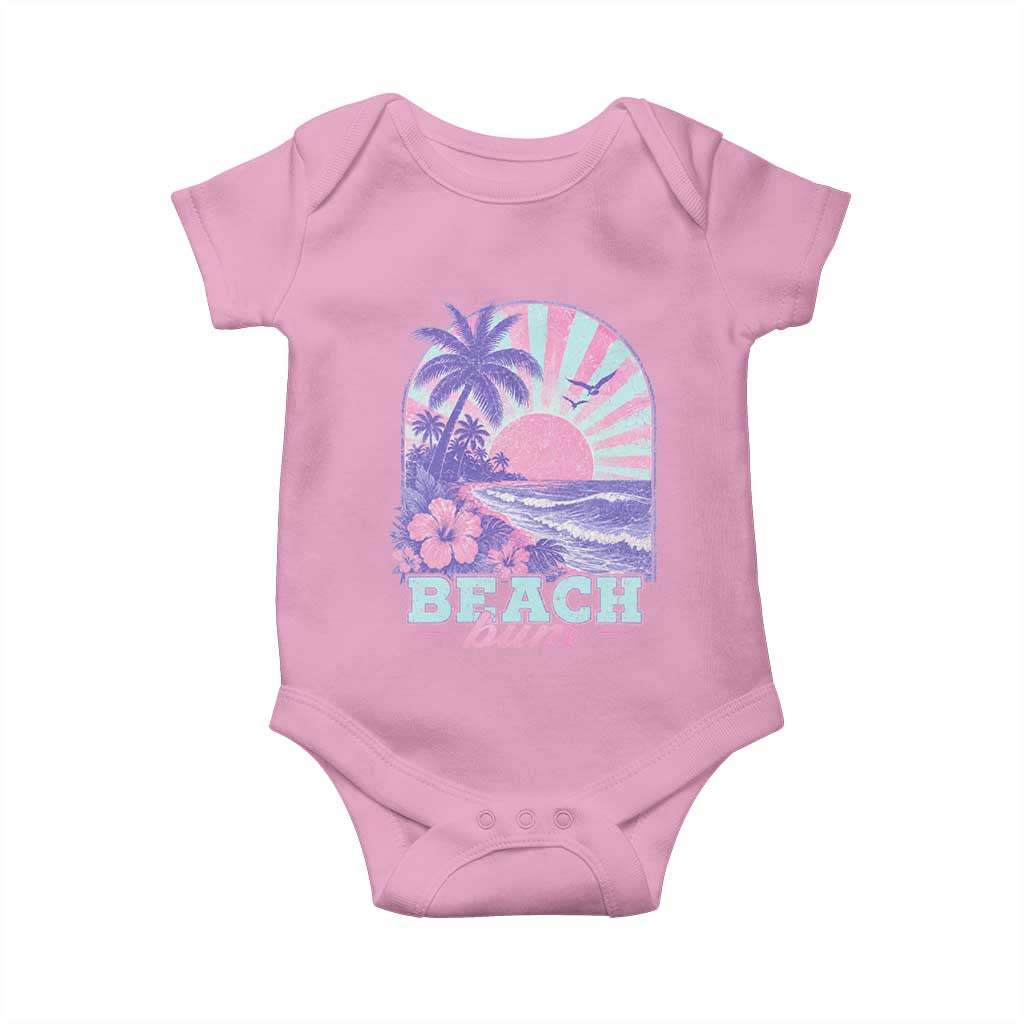 Beach Bum Baby Onesie Summer Vacation Beach Lover Surf Wave Vintage Tropical Sunset Aesthetic