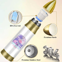 Beach Bum Bullet Tumbler Summer Vacation Beach Lover Surf Wave Vintage Tropical Sunset Aesthetic