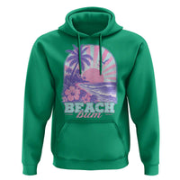 Beach Bum Hoodie Summer Vacation Beach Lover Surf Wave Vintage Tropical Sunset Aesthetic