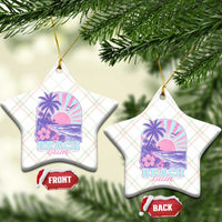 Beach Bum Ceramic Ornament Summer Vacation Beach Lover Surf Wave Vintage Tropical Sunset Aesthetic