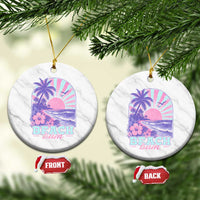 Beach Bum Ceramic Ornament Summer Vacation Beach Lover Surf Wave Vintage Tropical Sunset Aesthetic