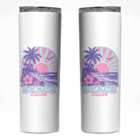 Beach Bum Skinny Tumbler Summer Vacation Beach Lover Surf Wave Vintage Tropical Sunset Aesthetic