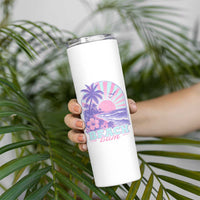 Beach Bum Skinny Tumbler Summer Vacation Beach Lover Surf Wave Vintage Tropical Sunset Aesthetic