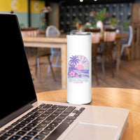 Beach Bum Skinny Tumbler Summer Vacation Beach Lover Surf Wave Vintage Tropical Sunset Aesthetic