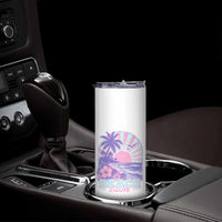 Beach Bum Skinny Tumbler Summer Vacation Beach Lover Surf Wave Vintage Tropical Sunset Aesthetic
