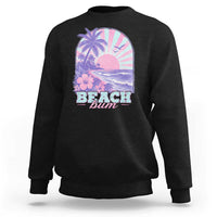 Beach Bum Sweatshirt Summer Vacation Beach Lover Surf Wave Vintage Tropical Sunset Aesthetic