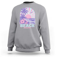 Beach Bum Sweatshirt Summer Vacation Beach Lover Surf Wave Vintage Tropical Sunset Aesthetic