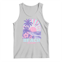 Beach Bum Tank Top Summer Vacation Beach Lover Surf Wave Vintage Tropical Sunset Aesthetic