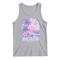 Beach Bum Tank Top Summer Vacation Beach Lover Surf Wave Vintage Tropical Sunset Aesthetic