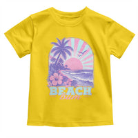 Beach Bum Toddler T Shirt Summer Vacation Beach Lover Surf Wave Vintage Tropical Sunset Aesthetic