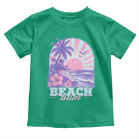 Beach Bum Toddler T Shirt Summer Vacation Beach Lover Surf Wave Vintage Tropical Sunset Aesthetic