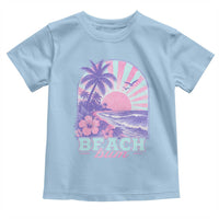 Beach Bum Toddler T Shirt Summer Vacation Beach Lover Surf Wave Vintage Tropical Sunset Aesthetic