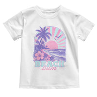 Beach Bum Toddler T Shirt Summer Vacation Beach Lover Surf Wave Vintage Tropical Sunset Aesthetic
