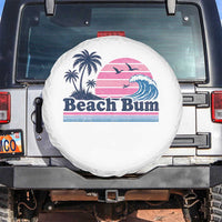 Beach Bum Spare Tire Cover Retro Summer Vacation Surf Wave Tropical Sunset Aesthetic