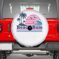 Beach Bum Spare Tire Cover Retro Summer Vacation Surf Wave Tropical Sunset Aesthetic