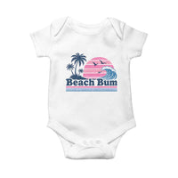 Beach Bum Baby Onesie Retro Summer Vacation Surf Wave Tropical Sunset Aesthetic