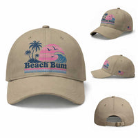 Beach Bum Baseball Cap Retro Summer Vacation Surf Wave Tropical Sunset Aesthetic