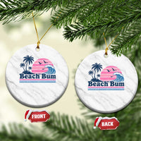 Beach Bum Ceramic Ornament Retro Summer Vacation Surf Wave Tropical Sunset Aesthetic