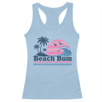 Beach Bum Racerback Tank Top Retro Summer Vacation Surf Wave Tropical Sunset Aesthetic