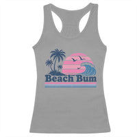 Beach Bum Racerback Tank Top Retro Summer Vacation Surf Wave Tropical Sunset Aesthetic