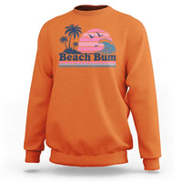Beach Bum Sweatshirt Retro Summer Vacation Surf Wave Tropical Sunset Aesthetic