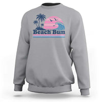 Beach Bum Sweatshirt Retro Summer Vacation Surf Wave Tropical Sunset Aesthetic