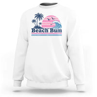 Beach Bum Sweatshirt Retro Summer Vacation Surf Wave Tropical Sunset Aesthetic