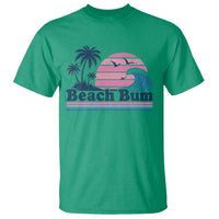 Beach Bum T Shirt Retro Summer Vacation Surf Wave Tropical Sunset Aesthetic