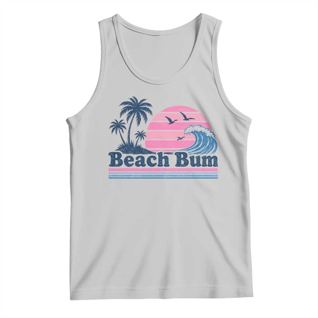 Beach Bum Tank Top Retro Summer Vacation Surf Wave Tropical Sunset Aesthetic