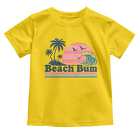 Beach Bum Toddler T Shirt Retro Summer Vacation Surf Wave Tropical Sunset Aesthetic