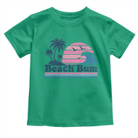 Beach Bum Toddler T Shirt Retro Summer Vacation Surf Wave Tropical Sunset Aesthetic