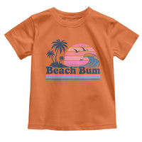 Beach Bum Toddler T Shirt Retro Summer Vacation Surf Wave Tropical Sunset Aesthetic