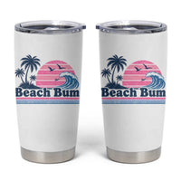 Beach Bum Tumbler Cup Retro Summer Vacation Surf Wave Tropical Sunset Aesthetic