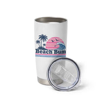 Beach Bum Tumbler Cup Retro Summer Vacation Surf Wave Tropical Sunset Aesthetic