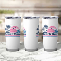 Beach Bum Tumbler Cup Retro Summer Vacation Surf Wave Tropical Sunset Aesthetic